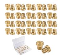40Pcs M6 Carburettor Nozzles, #55-150 Main Jet Kit with M6 Thread Brass Carburetor Main Jets Complete Assortment Set with Storage Box for Motorcycle Scooter Small Engine