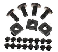 40pcs M6 X 14mm Rack Screws and Cage Nuts Kit Black | Carbon Steel Build, Precision Fit and High Strength, for Audio Equipment and Network Racks