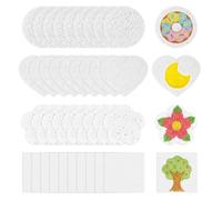 40pcs Magic Foam Texture Paper 3D Puffy Paint with Water DIY Canvas Fluffy Sponge Creative Art Supplies for Kids Adults Fun Creative Craft Projects
