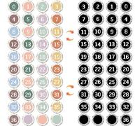 40Pcs Magnetic Numbers for Whiteboard Double-Sided Number Magnets Round Colorful Circle Blank for Classroom Dry Erase Boards Home School Office Kitchen Refrigerator Decoration