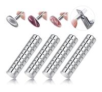 40PCS Magnets for Nail Clippers, Strong Tiny Magnets, Round Mini Fridge Magnet for Cat Eye Nail Art, Office, Home, Salon Use, Small