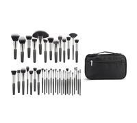 40Pcs Makeup Brushes Set, Soft Synthetic Fiber Cosmetic Brush Set with Wooden Handle and Aluminum Ferrule, Foundation Eyeshadow Concealer Blush Brushes for Beginners and Profession
