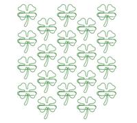 40pcs Metal Clover Paper Clips Mini Green Vintage Decorative Office | Shamrock Shape, Resist Bending and Breaking, for Invitations, Scrapbooking, Journaling, Teachers and Students