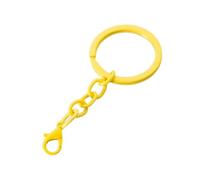 40Pcs Metal Keychain Keychains Making with Lobster Clasp Key Hook Keyring DIY Jewelry Accessories for Luggage and Office Use(Light Yellow)