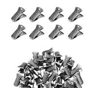 40pcs Mini Alligator Clips, Multipurpose Small Metal Crocodile Clamps for Crafts, DIY Badge Holders and Eyeglass Chain, Jewelry Making, Paper Holding, Office & Home Organization (Black Nickel)