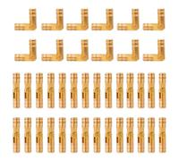 40pcs Mini Cylinder Hinges, 2x0.4x0.4cm/0.79x0.16x0.16in Solid Hidden Brass Cylindrical Hinges for Jewelry Box Craft DIY Model Making & Small Woodworking Projects
