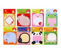 40Pcs Mini Notebooks for Party Bags,Cute Post It Notes, Cute Stationary Set with Mini Post It Notes, Fun Sticky Notes for School and Office Use, 8 Styles Multicolor Self Adhesive Memo Notes