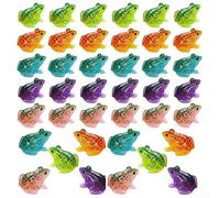 40PCS Mini Resin Frogs that Glow in the Dark, for Decorating Homes, Gardens, and Aquariums