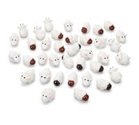 40Pcs Mini Sheep Figurines, Cute Miniature Resin Sheep Tiny Animal Figurine