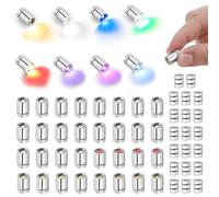 40pcs Miniature LED Lights, 8 Colors Tiny Spot Battery Lighting Operated Mini Lights with 20 Extra Spare Batteries Small Decorative Supplies for Dollhouse DIY Craft Party Creative Decor Accessories