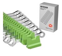 40PCS Modular Wrench Organizer Wrench Holder - Wrench Tool Organizers for Tool Drawer Storage, Wrench Storage Set with Metric & SAE Label, Wrench Rack Tool Gift for Professional Mechanics Men, Green