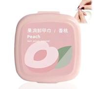 40PCS Nail Polish Remover Pads,Nail Glue Remover Wipes in Box,Quickly & Easily Gel Polish Remover with Natural Ingredients,Instant Nail Varnish Remover Pads,Nail Cleanser,Nail Accessories,Peach