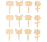 40pcs Natural Bamboo Plant Labels for Seedlings, Reusable Garden Markers | Smooth Polished Finish, No Burrs, Beige Finish, for Planter Pots and Potted Herb Gardens
