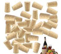 40Pcs Natural Wine Corks - Eco-Friendly Red Wine Stoppers for Bottles, DIY Crafts, and Home Brewing, Reusable Tapered Cork Plugs for Sealing Liquor and Wine Bottles