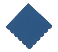 40PCS Navy Blue Cocktail Napkins - Disposable 2-Ply Paper Napkins with Scalloped Edge for Wedding, Birthday, Baby Shower, Anniversary & Party Table Decorations