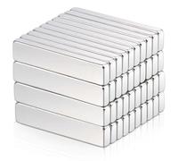 40pcs Neodymium Rectangle Magnets, 20x4x2mm Strong Bar for Whiteboard, Crafts and Fridge - Flat Multi-Use