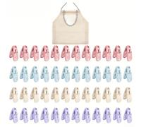 40Pcs Non-Slip Clothes Pegs Strong Grip With Storage Bag(48Pcs)