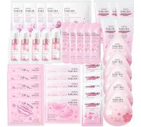 40PCS Pamper Gifts for Women, Face Masks Skincare Set, Sakura Pamper Set