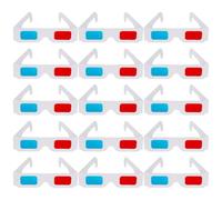 40Pcs Paper 3D Anaglyph Glasses Universal for Movies and Cinema