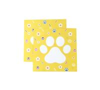40Pcs Paw Print Napkins 2 Layers Paw Print Party Supplies Farm Animal Party Napkins for Animal Themed Birthday Western Part (Orange) 6.5in