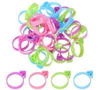40Pcs Piping Bag Clips, Reusable Pastry Bag Ties Silicone Icing Bag Ties Decoration Bags Clips for Cookies Cupcakes Pastry Baking Supplies (4 Colors)