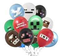 40Pcs Pixel Balloons, Balloons for Birthday Decoration, Ideal for Party Pixel Birthday Decorations for Boys Girls Pixel Party Bag Room Deco