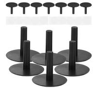 40pcs Plastic Duck Plug Support Rack for Car Interior Display, Black | Plastic Build, Stable Hold with Anti-roll Support, Easy Placement Using Double-sided Tape for Small Figurines