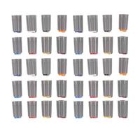 40pcs Plastic Potentiometer Knob Cap 10.5x18 for Half Shaft Controls | Eight Colours, Five Pieces Each, Audio Replacements, Live Events, Lightweight Layout Organiser