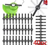 40Pcs Plastic Strimmer Blades Replacement For Cordless Grass Trimmers