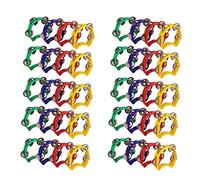 40pcs Plastic Tambourine Musical Instruments Mini Hand Tambourine Percussion Rhythm Musical Instruments