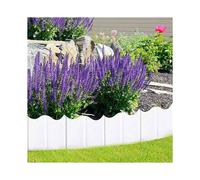 40Pcs Plastics Garden Edging Fence,DIY Decorative Flower Bed and Grass Garden Border,Border Edging,Plant Palisade White