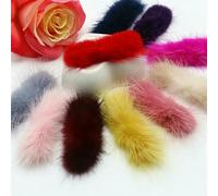 40pcs Pompom Bow Tie Set, 3x7cm DIY Hair Clip, Headdress, Corsage, Phone Case Embellishment Craft Material