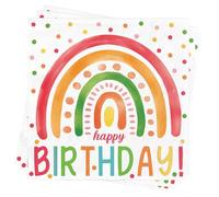 40Pcs Rainbow Birthday Day Napkins for Kids Happy Birthday Napkins Birthday Party Decorations Disposable Paper Napkins Kid's Birthday Day Party Table Decorations Birthday Serviettes