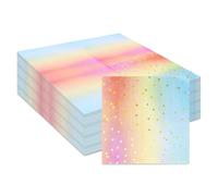 40Pcs Rainbow Happy Birthday Napkins, Christmas Napkins, Disposable Napkins Serviettes for Birthday Party, for Birthday, Wedding, Christmas, Anniversary, Party & Special Events (13 x 13inches)