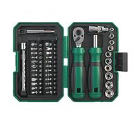40PCS Ratcheting Wrench Set,Metric Shallow Mini Socket Set with Ratchet,Automotive Repair Wrench Sets,for Workshop Mechanics Industry Garage Appliance