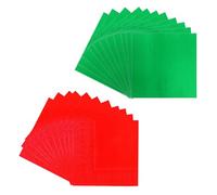 40PCS Red Green Serviettes Napkins 33cm,Xmas Tissue Tableware for Party Paper Napkins Disposable,2Ply Beverage Luncheon Decorative Paper Napkin for Dinner,Bar,Restaurant