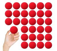 40pcs Red Magic Sponge Balls, 4.5cm Super Soft Red Sponge Balls, Finger Sponge Balls, Small Soft Magic Foam Balls, Must-Have Close-Up Magic Props for Street Comedy (45mm/1.77 inch)