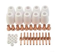 40pcs Replacement Consumable Tips for Air Plasma Cutter For PT31 40 Torch CUT40 50 Compatible with Industrial Plasma Cutting Tools