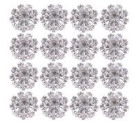 40pcs Rhinestone Sewing Buttons for Crafts, Flower Round Metal Sew | Silver Alloy Flatback Style, Sparkling Crystal Shine, for Cardigans, Sweaters, Wedding Parties