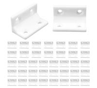 40PCS Right Angle Brackets, Angle Brackets, Plastic Corner Brackets,90 Degree Right Angle Bracket L Brackets Suitable for Wood Furniture Cabinet