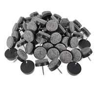 40pcs Round Heavy Duty Nail-on Anti-Sliding Felt Pad(Dia 0.7"/18mm,Black) for Wooden Furniture Chair Tables Leg Feet by Alimitopia