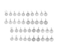 40pcs Round Stainless Steel Number Tags with Rings