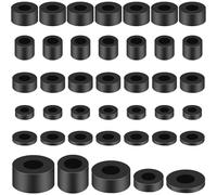 40pcs Rubber Washers, 30 * 15, 25 * 5, 20 * 8, 20 * 15, 25 * 10, Round Rubber Spacer Assortment Ki, Flat Washer Kit, Tap Washers, Heavy Duty Washer, for Screws Bolts Spacers Hose