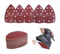 40PCS Sanding Sheets, Mouse Sandpaper Triangle Sanding Sheets Hook and Loop, 11-Holes 4Pcs Each Assorted 40/60/80/120/180 Grits, Sandpaper Black and Decker Detail Palm Sander Pads