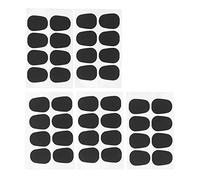 40PCS Saxophone Mouthpiece Cushions Sax and Clarinet Mouthpiece Pads Patches Accessories Black Oval Patches Pads for Beginners Musicians (0.3mm)