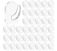 40Pcs Self Adhesive Hooks Small Sticky Hooks For Hanging Extra Strong Hook | Picture Hooks Clear Sticky Hooks Heavy Duty For Walls Clear Command Hooks No Drilling for Living Room Kitchen Bathroom