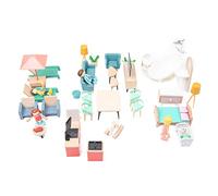 40pcs/set 1:12Wooden Furniture Set Kitchen Accessories 1 12 Scale Miniature Furniture Set Miniature Sets