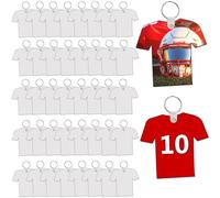 40Pcs/set Sublimation Keychain Metal Heat Transfer Keychain Board Keyring For 3 Shapes Blanks Helmet Shirt Thermal Transfer