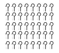 40PCS Sheep Eye Hook with Safety Buckle Q-Type Screw Hook for Hanging Outdoor String Lights Ceiling Storage Pegboard Accessories(M5-40pcs)