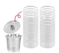 40pcs Silicone Gaskets for Keurig Stainless Steel Refillable K Cup, Reusable Gasket Ring Replacement Silicone Seals for Keurig Reusable k Cup Coffee Filter